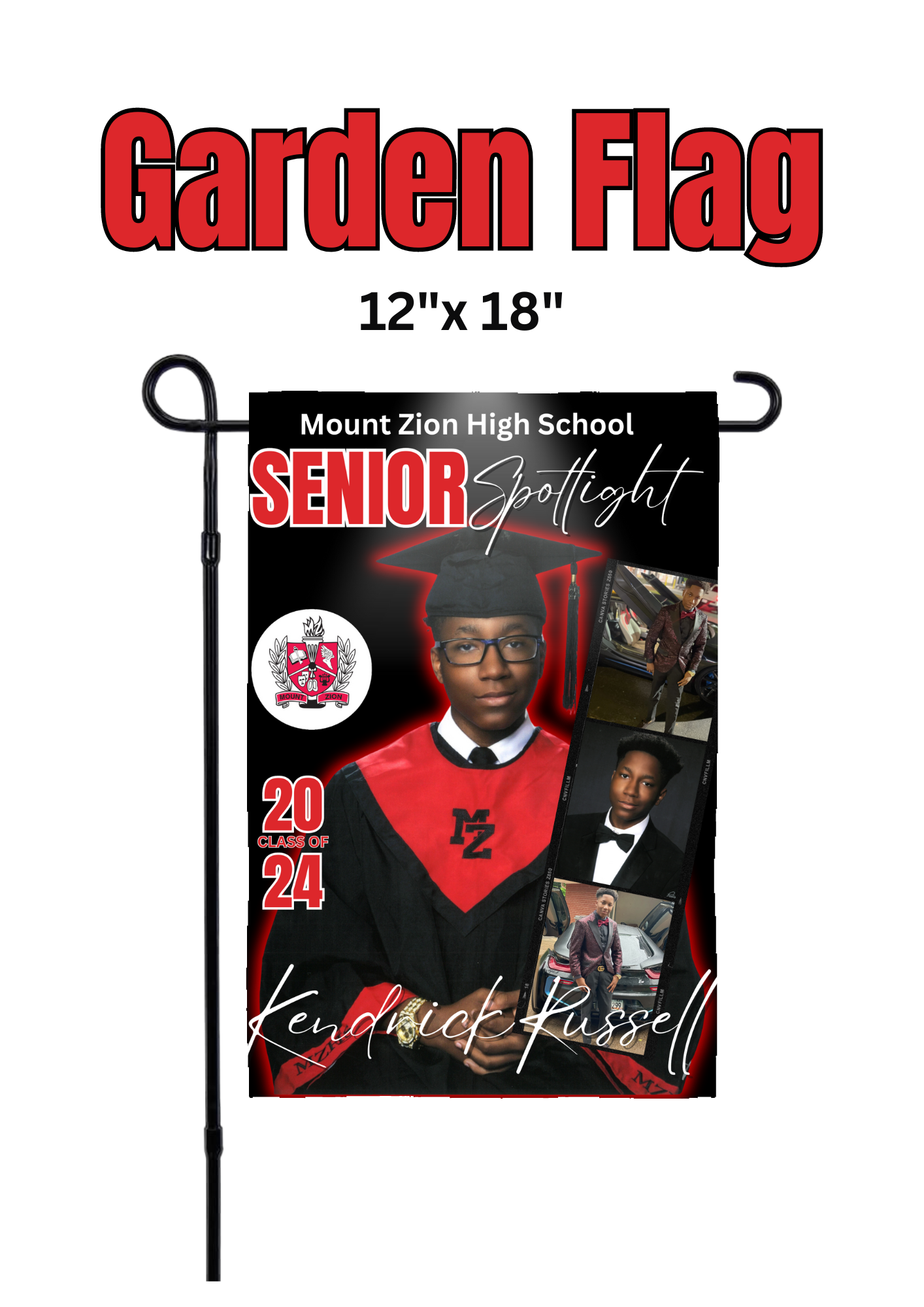 Graduation Garden Flag