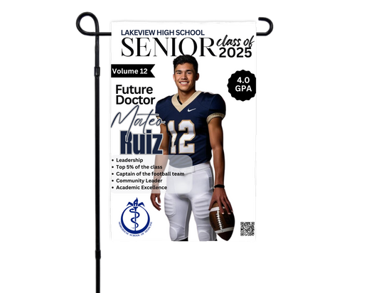 Graduation Garden Flag