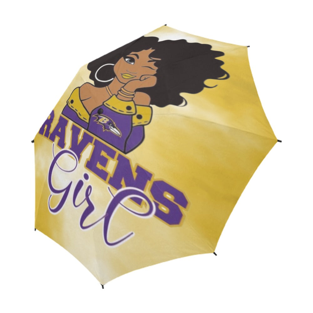 Multi-Team Girl Semi-Automatic Foldable Umbrella