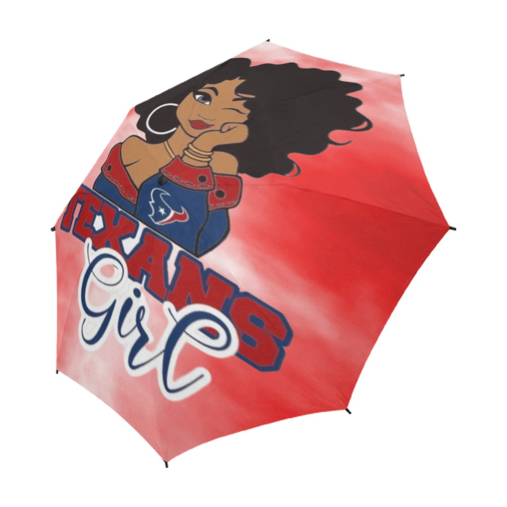 Multi-Team Girl Semi-Automatic Foldable Umbrella