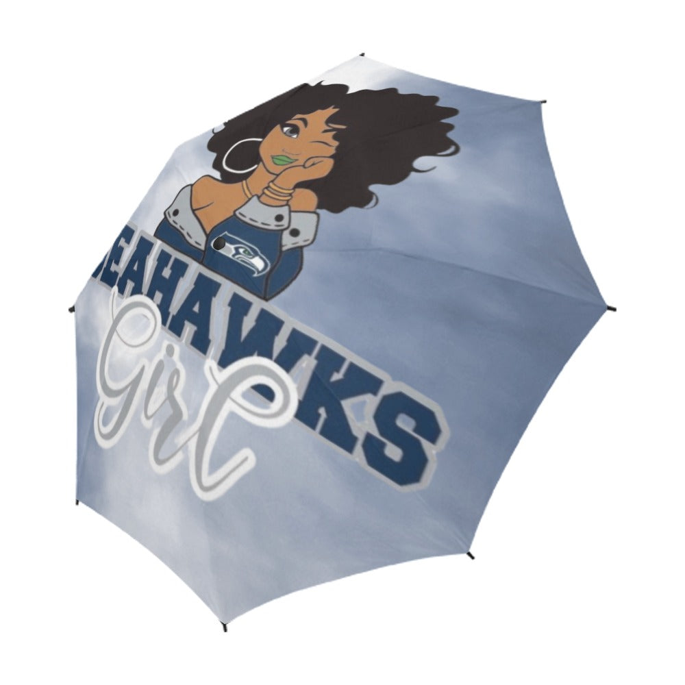 Multi-Team Girl Semi-Automatic Foldable Umbrella