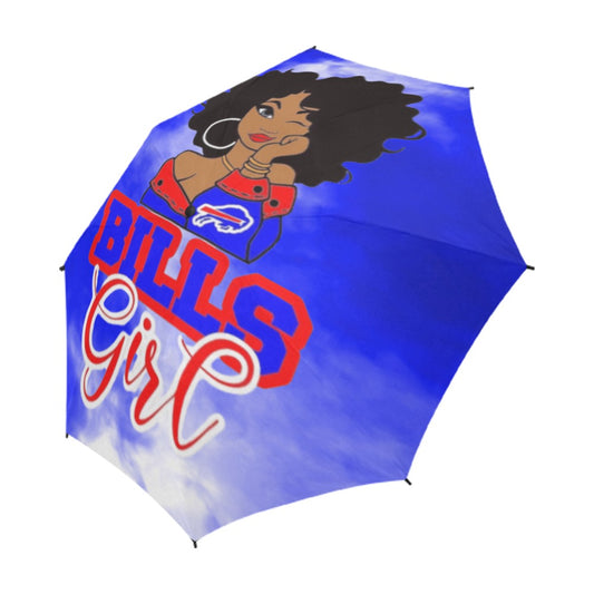 Team Girl Semi-Automatic Foldable Umbrella