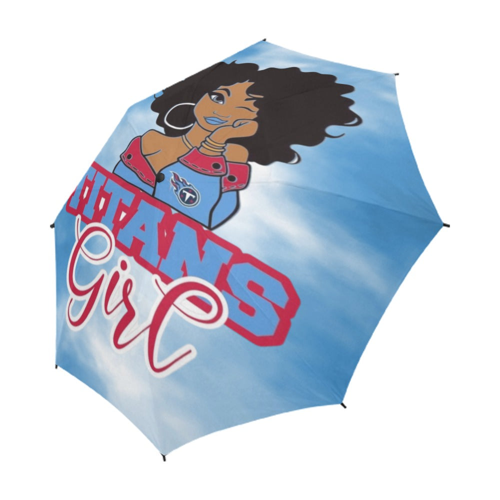 Multi-Team Girl Semi-Automatic Foldable Umbrella