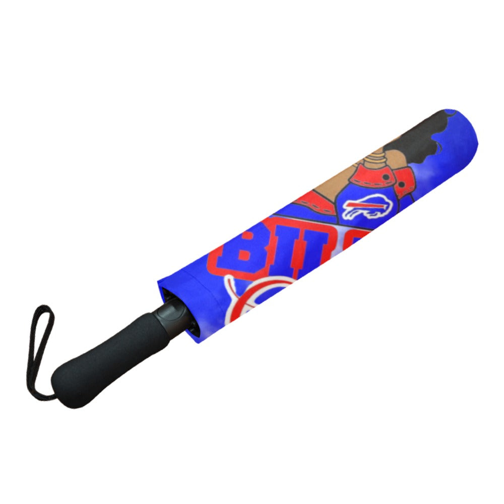 Team Girl Semi-Automatic Foldable Umbrella