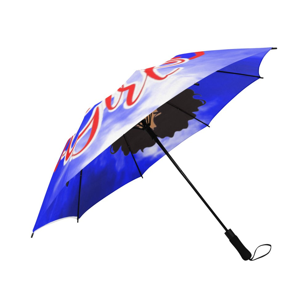 Team Girl Semi-Automatic Foldable Umbrella