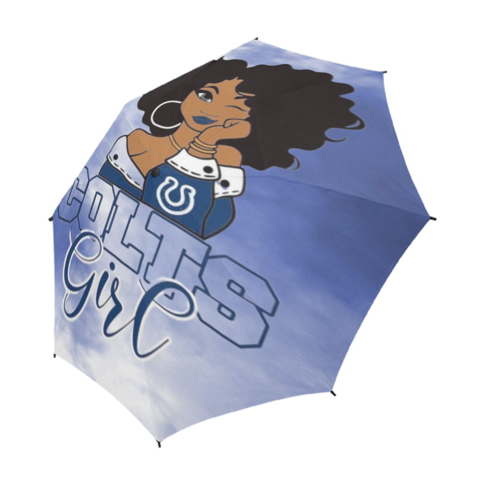 Multi-Team Girl Semi-Automatic Foldable Umbrella