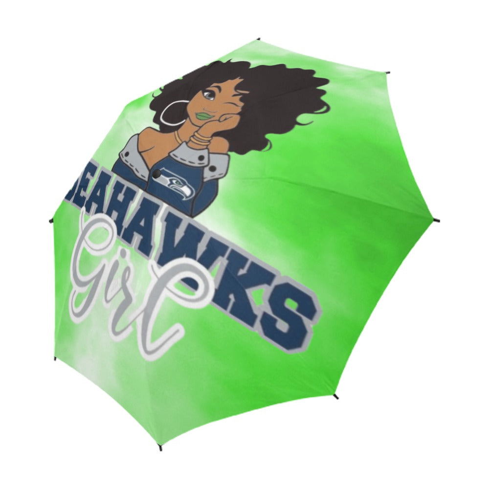 Multi-Team Girl Semi-Automatic Foldable Umbrella