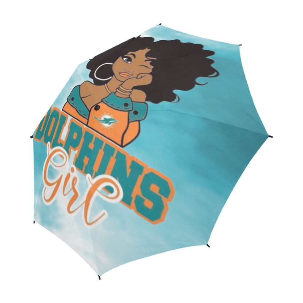 Multi-Team Girl Semi-Automatic Foldable Umbrella