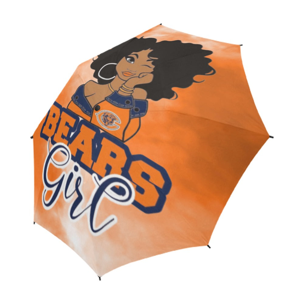 Multi-Team Girl Semi-Automatic Foldable Umbrella