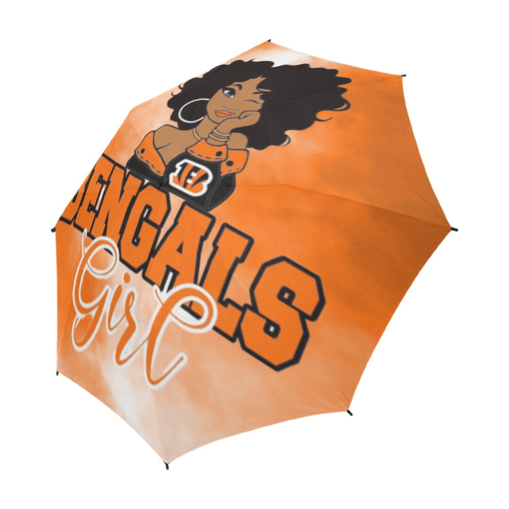 Multi-Team Girl Semi-Automatic Foldable Umbrella