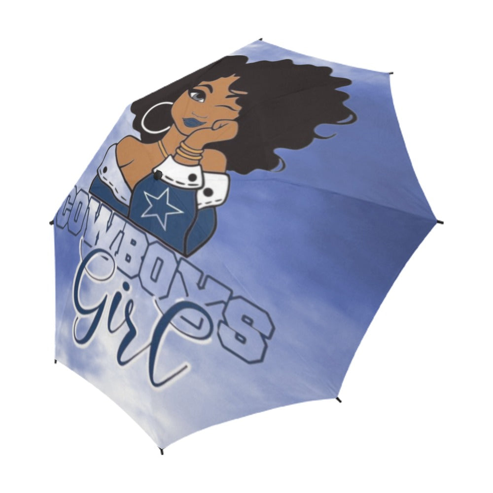 Multi-Team Girl Semi-Automatic Foldable Umbrella