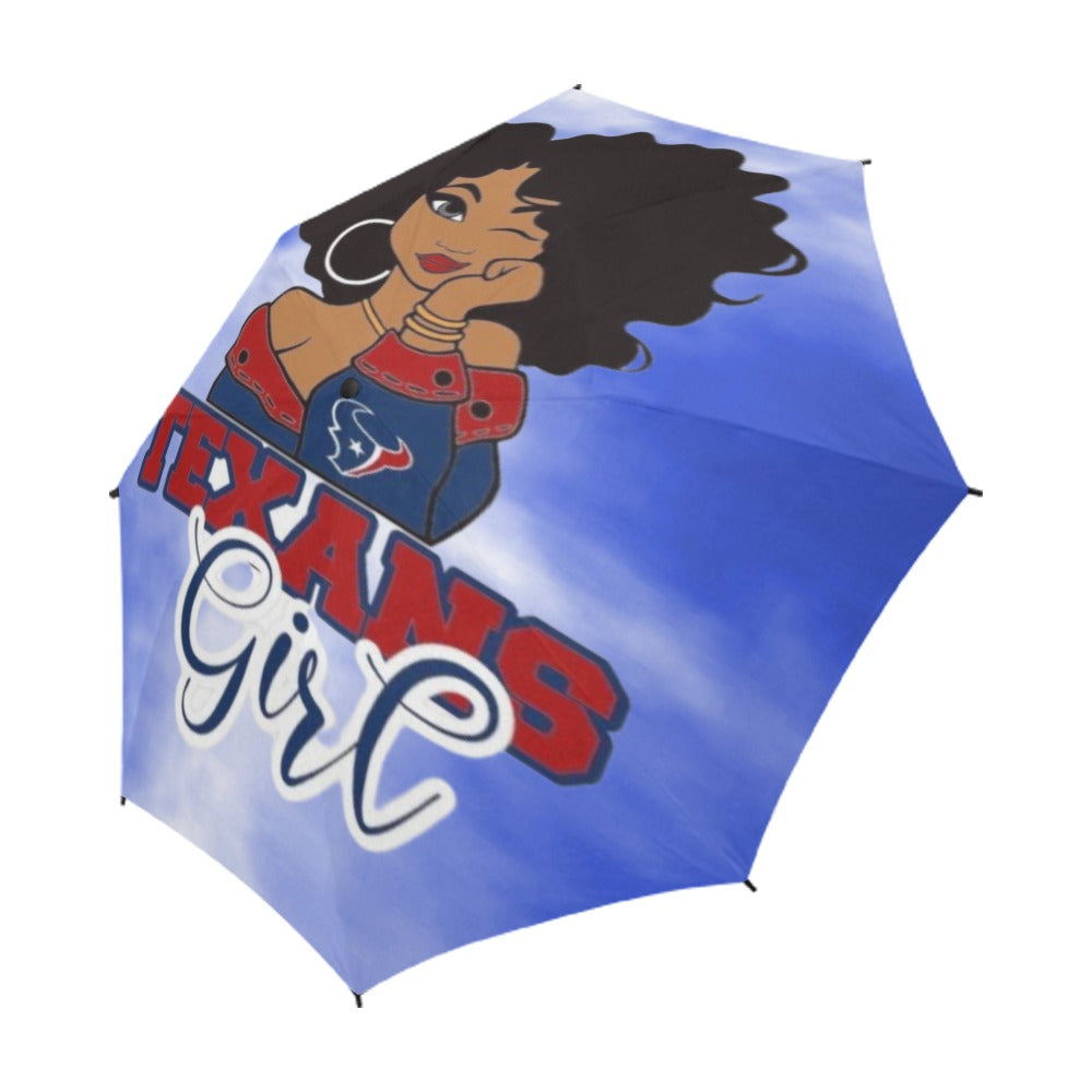 Multi-Team Girl Semi-Automatic Foldable Umbrella