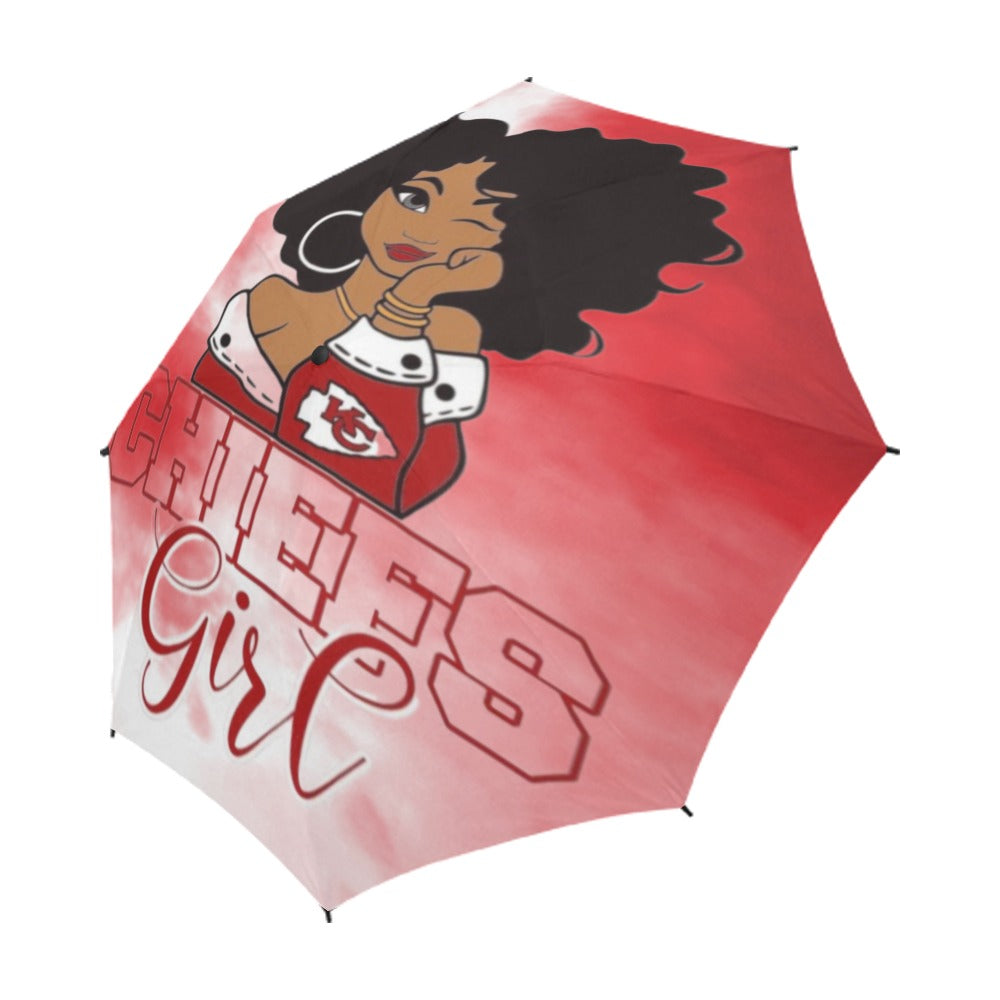 Multi-Team Girl Semi-Automatic Foldable Umbrella