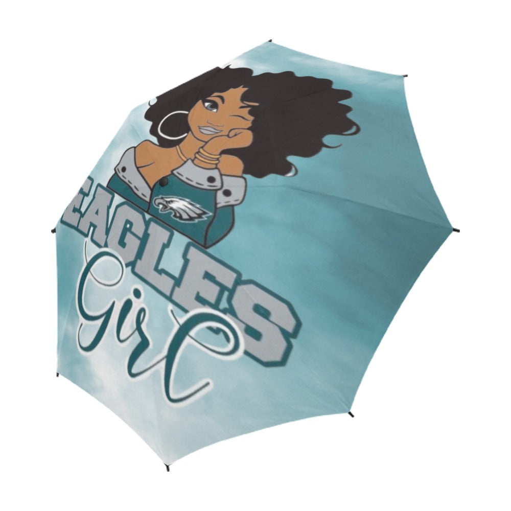 Multi-Team Girl Semi-Automatic Foldable Umbrella